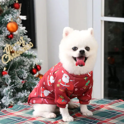 Christmas Pet Sweater, Hoodie & Scarf — Festive Warm Clothes for Dogs & Cats