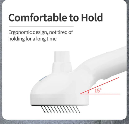 Steam Comb Pet Hair Brush — Electric Grooming Brush for Cats & Dogs