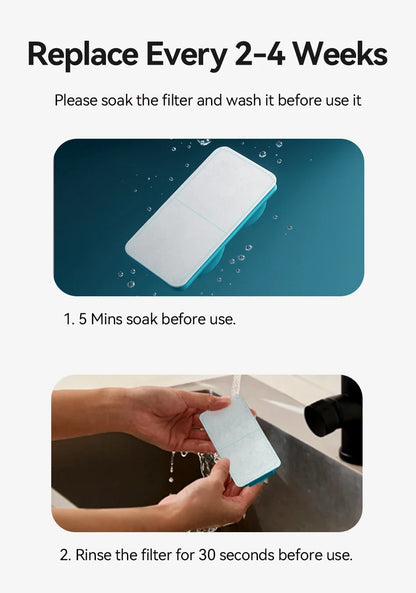 Cat Fountain Filter Replacement - 3.2L Stainless Steel Wireless Fountain Compatible Filters