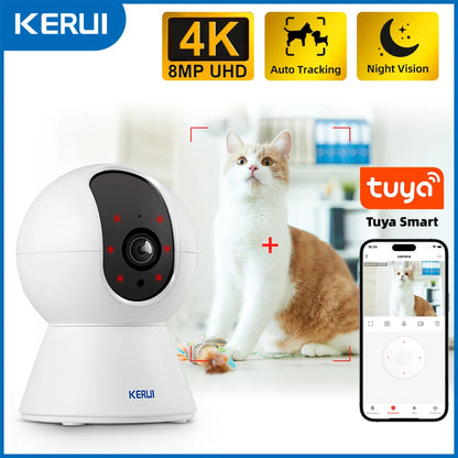 AI Auto-Tracking Pet Camera with 355° Pan-Tilt & Night Vision — 5MP or 8MP