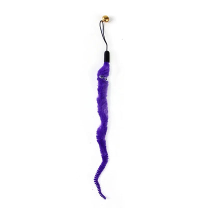 Interactive Cat Wand Toy - Feather and Bell Teaser Stick for Kittens