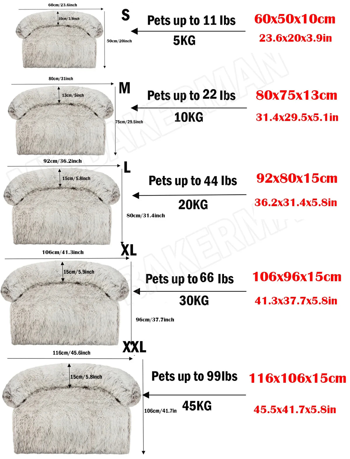 Warm Washable Sofa Bed for Dogs & Cats