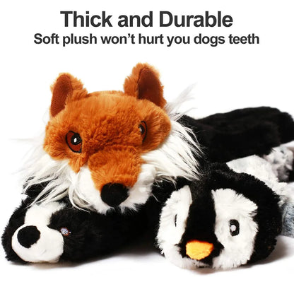 Stuffing-Free Squeaky Dog Toy with Crinkle