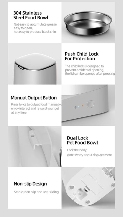Smart WiFi Automatic Cat Feeder with Remote Control