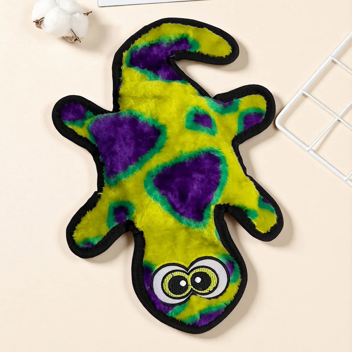 Plush Gecko Interactive Chew Toy for Small Dogs