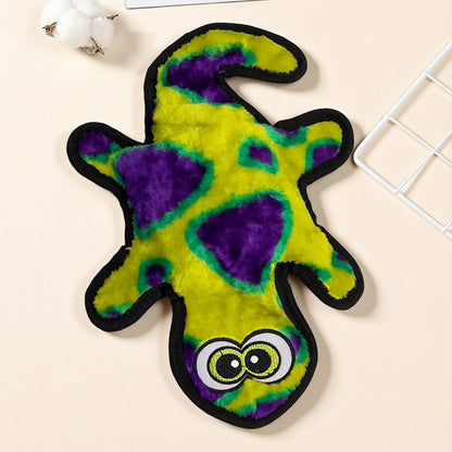 Plush Gecko Interactive Chew Toy for Small Dogs