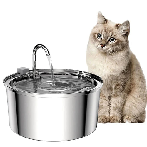 USB Electric Pet Water Fountain - Stainless Steel Silent Filter Fountain