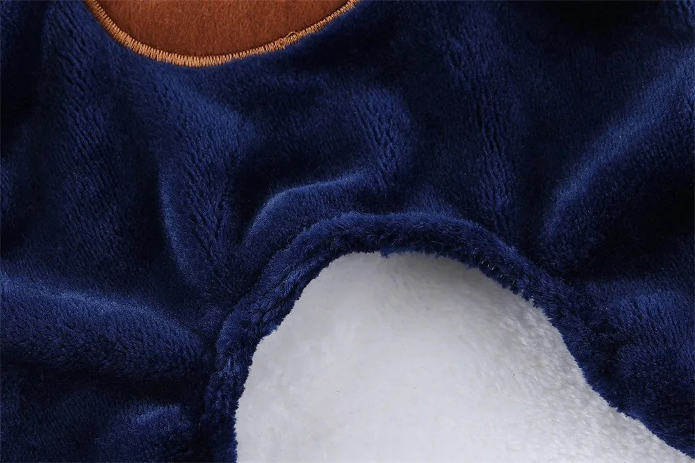 Soft Fleece Jumpsuit with Leash Ring for Small, Medium & Large Dogs & Cats