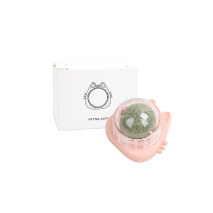 Catnip Wall Ball - Natural Edible Cat Mint Toy for Hairball Relief