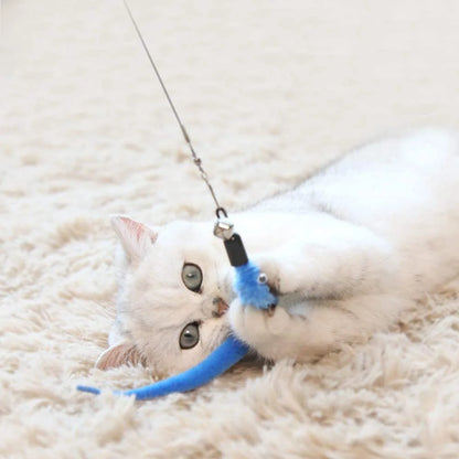 Retractable Cat Wand 11-Pack Set with Bells