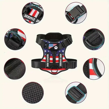 Escape-Proof No-Pull Dog Harness & Lead Set with Reflective Strips