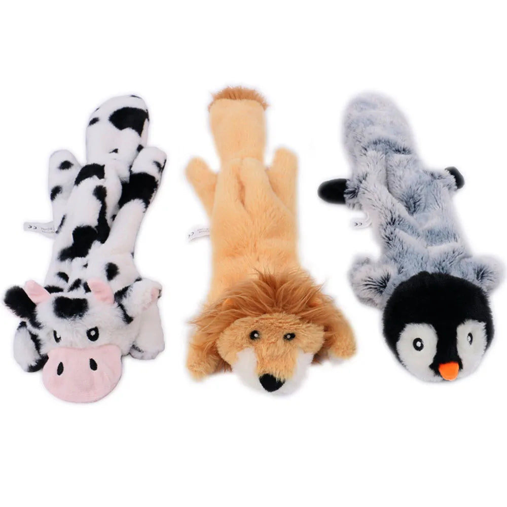 Stuffing-Free Squeaky Dog Toy with Crinkle