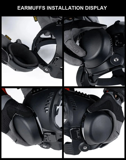 K9 Tactical Dog Helmet with Dual Goggles for Medium & Large Working Dogs