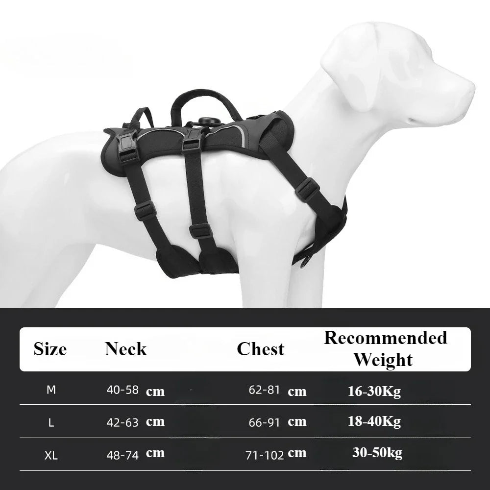 Tactical Military Vest Dog Harness for Large Dogs