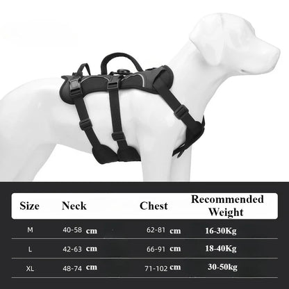 Tactical Military Vest Dog Harness for Large Dogs