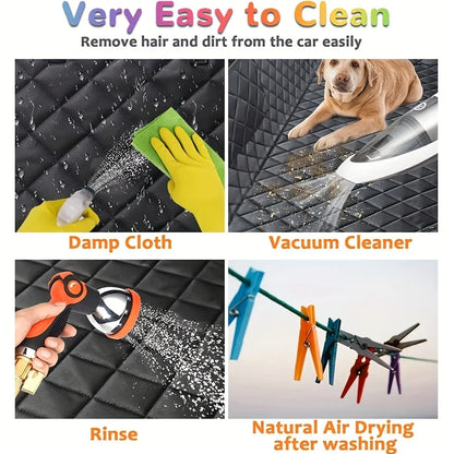 600D Heavy Duty Waterproof Dog Car Hammock Seat Cover – Scratch-Proof