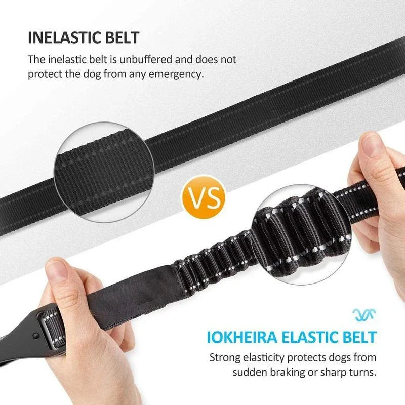 Adjustable Reflective Dog Car Seat Belt Safety Leash