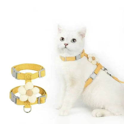 Breathable Adjustable Harness & Leash Set for Cats and Small Dogs