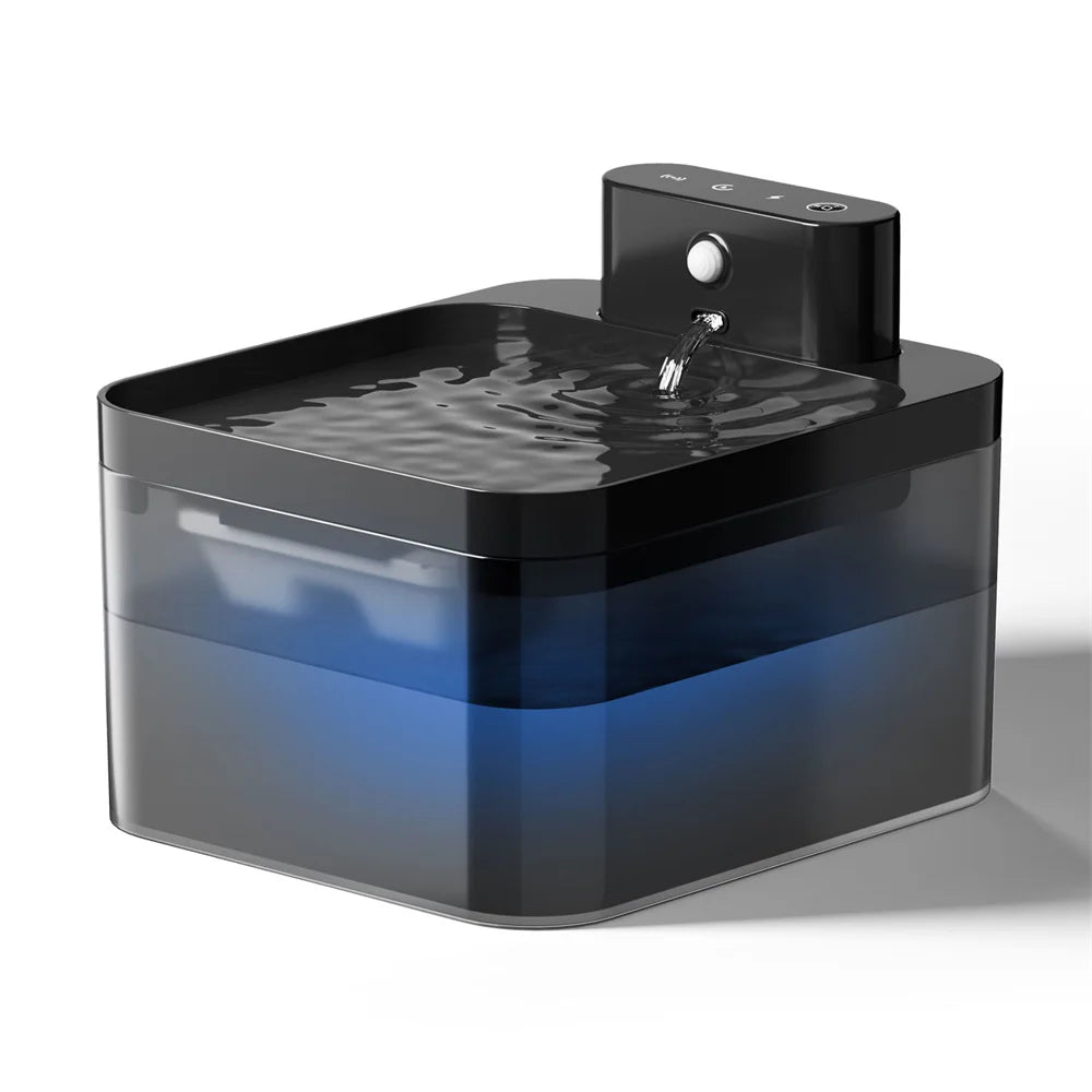 2.2L Wireless Charging Pet Drinking Fountain – Induction Cat & Dog Water Bowl with Filter