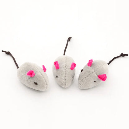Catnip Mouse Toys with Rattle