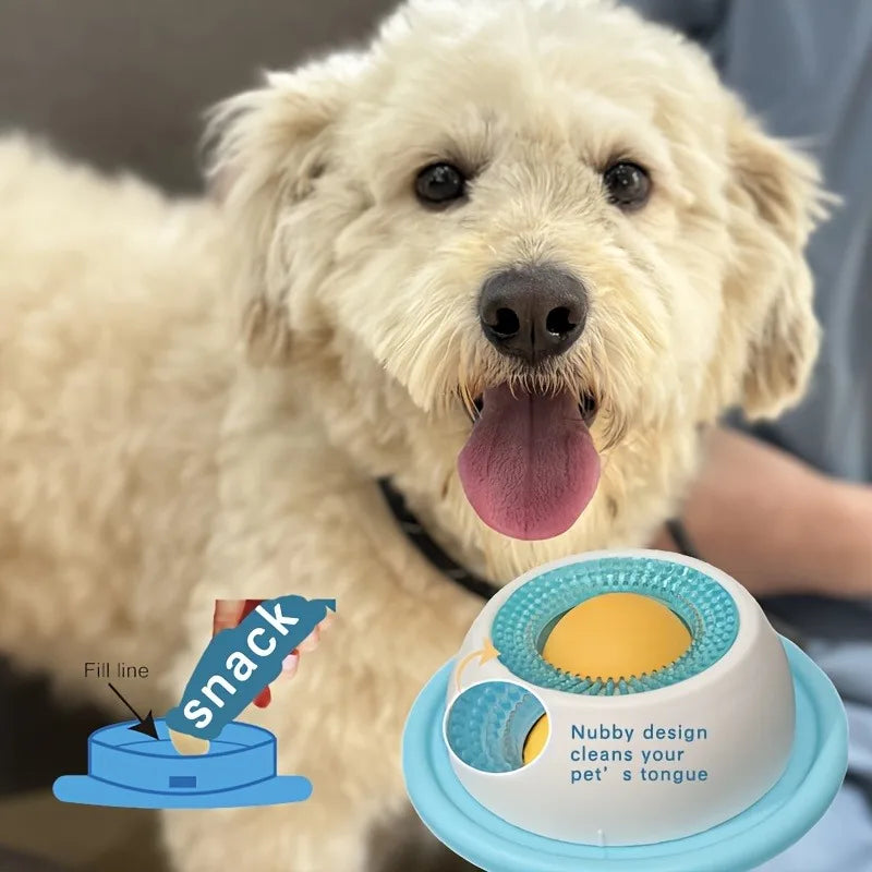 Interactive Lick Mat & Slow Feeder Bowl for Dogs & Cats — Promotes Dental Health & Calm Eating