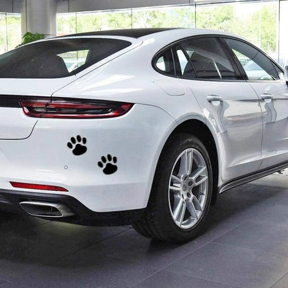 3D Paw Print Car Stickers - Animal Footprint Decals (2-Pack)