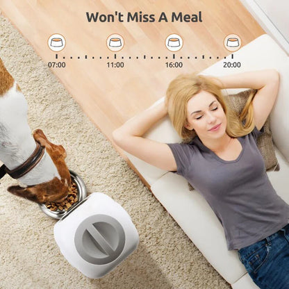 3.5L Smart Automatic Pet Feeder with Voice Recorder — Wi-Fi App or Key Control for Cats & Dogs