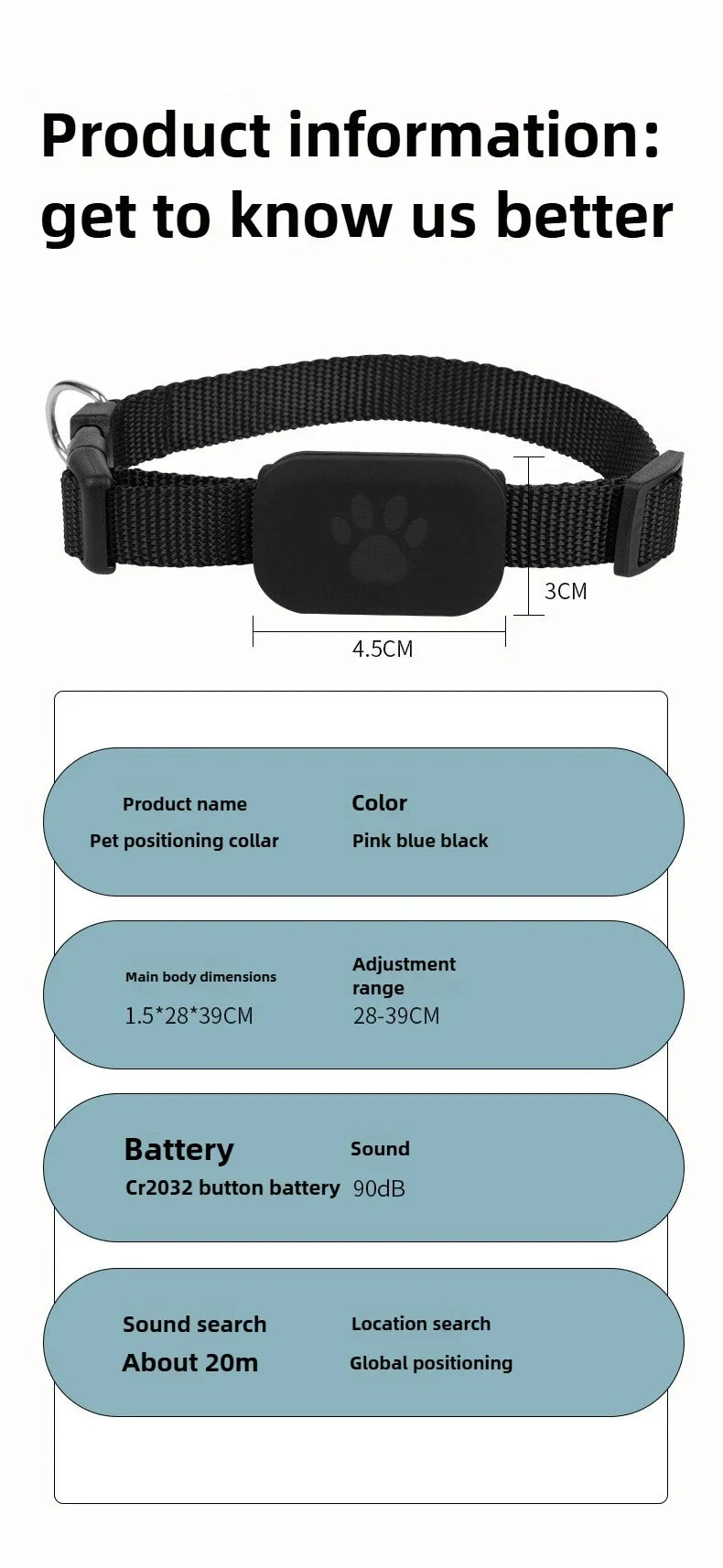 Apple Find My Mini Pet Collar Tracker — 90dB Alert for Cats & Dogs