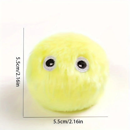 Interactive Cat Toy Ball with Chirping Sound - Plush Exercise Ball for Playtime