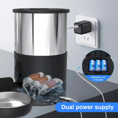 WiFi Automatic Pet Feeder with Stainless Steel Bowl – 4.5L