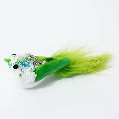 Interactive Bird Feather Wand Cat Toy with Bell - Teaser Stick for Kittens