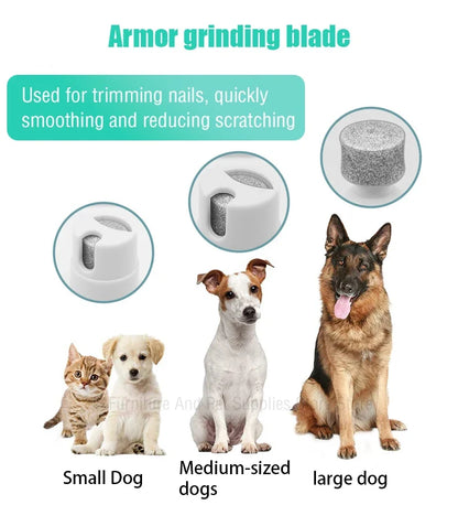 4-in-1 Cordless Pet Grooming Set with 4 Blades — Low Noise Rechargeable Clipper