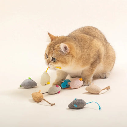 Catnip Mouse Toys with Rattle