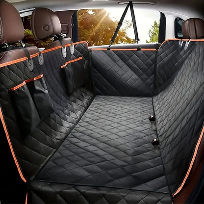 Waterproof Dog Hammock Car Seat Cover | Scratch-Resistant Pet Back Seat Protector