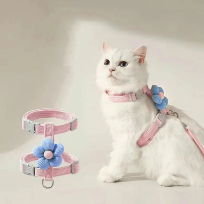 Breathable Adjustable Harness & Leash Set for Cats and Small Dogs