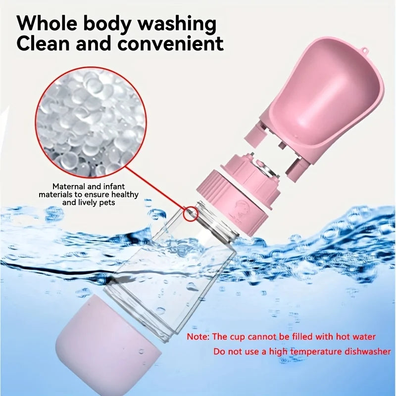 Portable Dog Water Bottle & Bowl - 2-in-1 Travel Hydration Dispenser