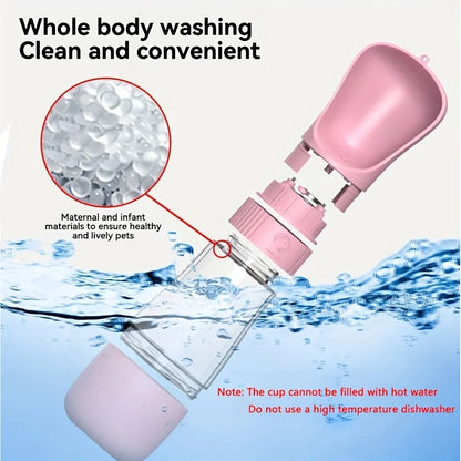 Portable Dog Water Bottle & Bowl - 2-in-1 Travel Hydration Dispenser