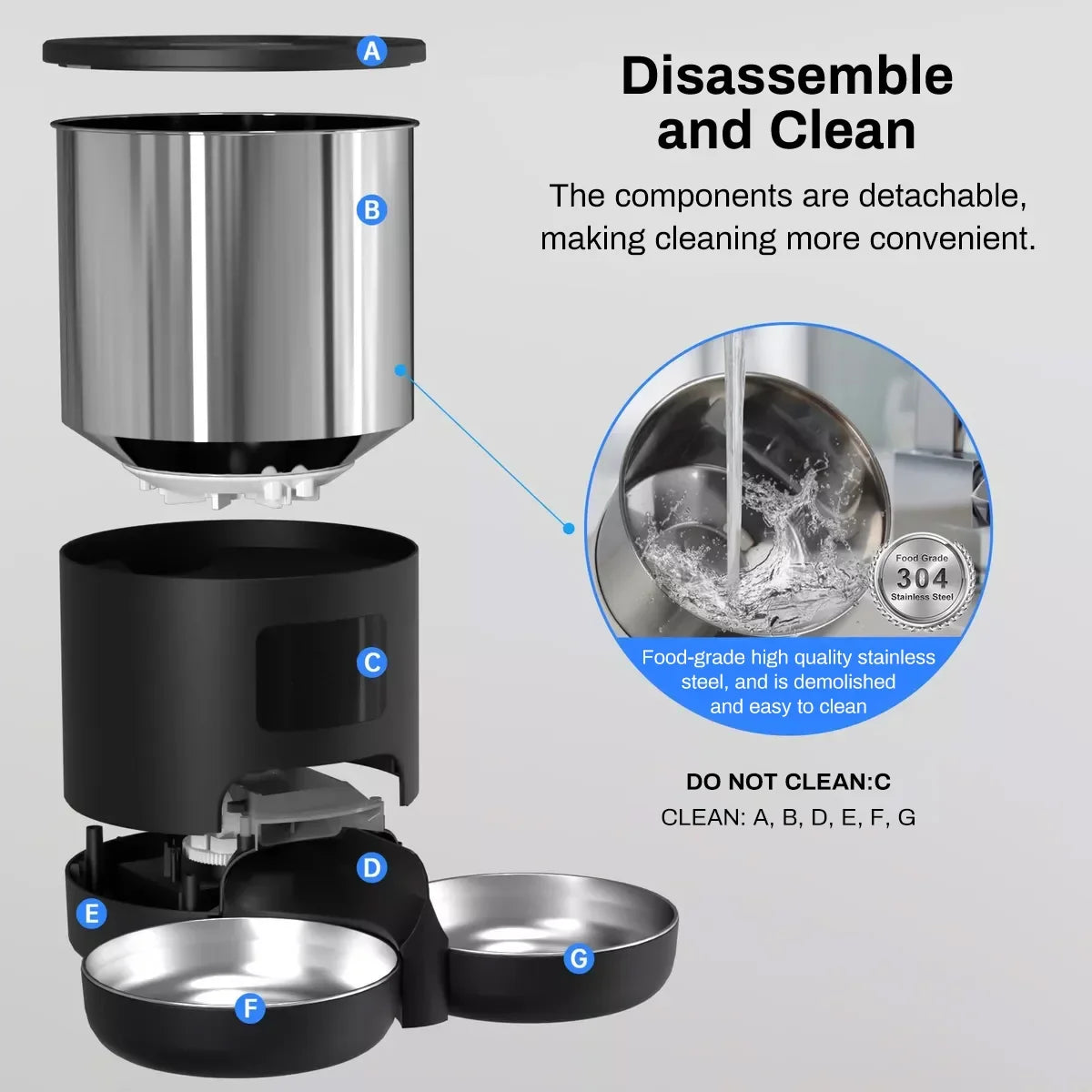 WiFi Automatic Pet Feeder with Stainless Steel Bowl – 4.5L