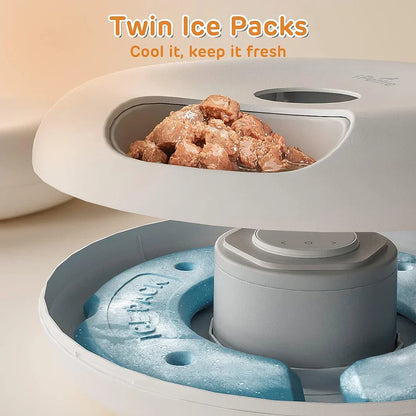 WiFi Automatic Pet Feeder for Wet, Dry & Frozen Food — Ice Pack Cooling, Portion Control for Cats & Dogs