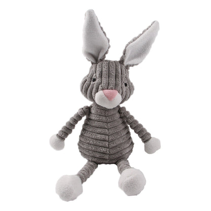 Corduroy Animal Squeaky Dog Toy - Bite Resistant