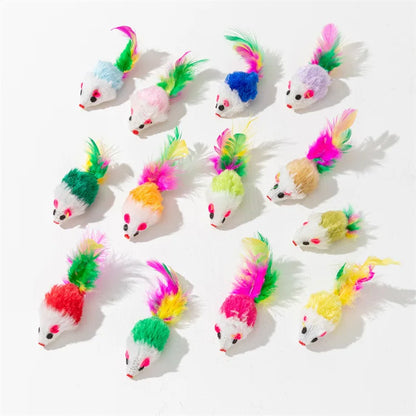 Catnip Mouse Toys with Rattle