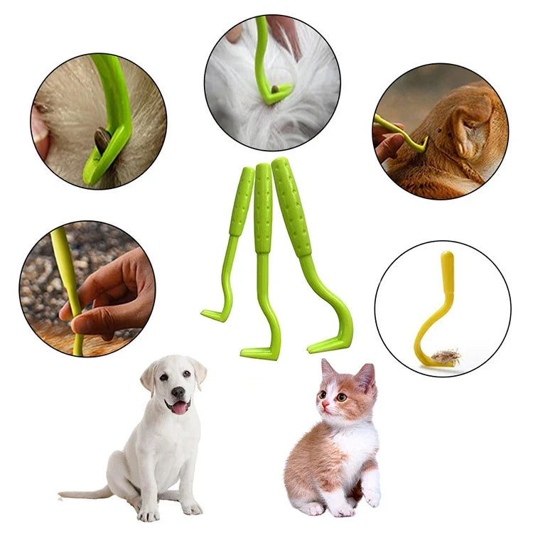Tick and Flea Remover Tool Set for Cats and Dogs