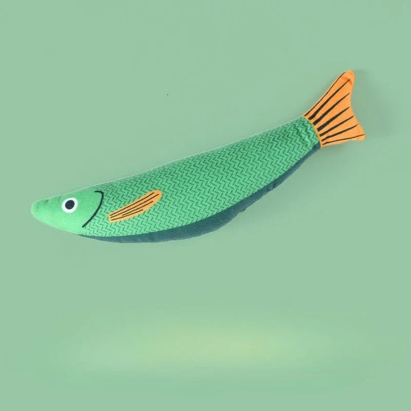 Interactive Plush Fish Cat Toy