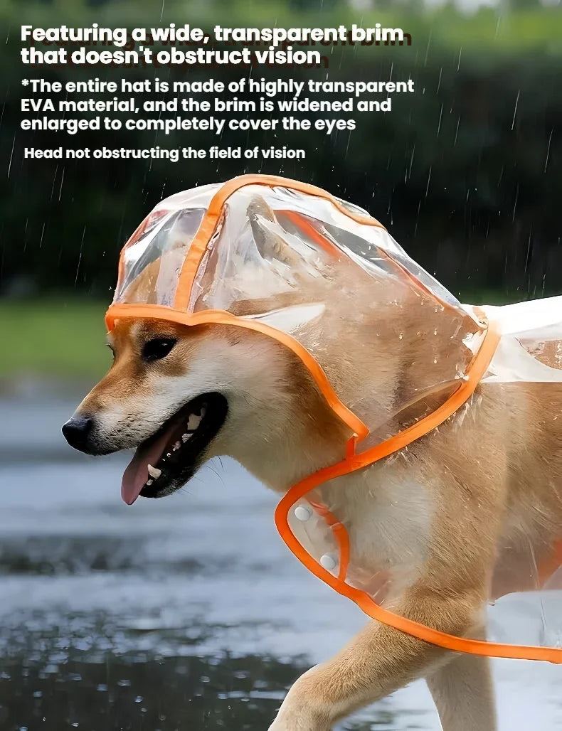 Transparent Waterproof Dog & Cat Raincoat Cape Poncho | Windproof Rain Coat for Small Dogs & Puppies