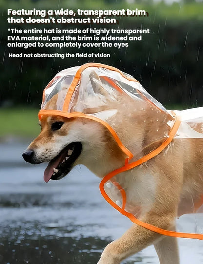 Transparent Waterproof Dog & Cat Raincoat Cape Poncho | Windproof Rain Coat for Small Dogs & Puppies