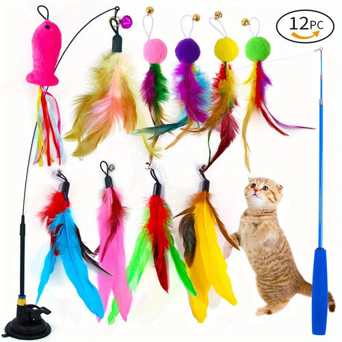 Suction Cup Cat Wand 12-Pack Set