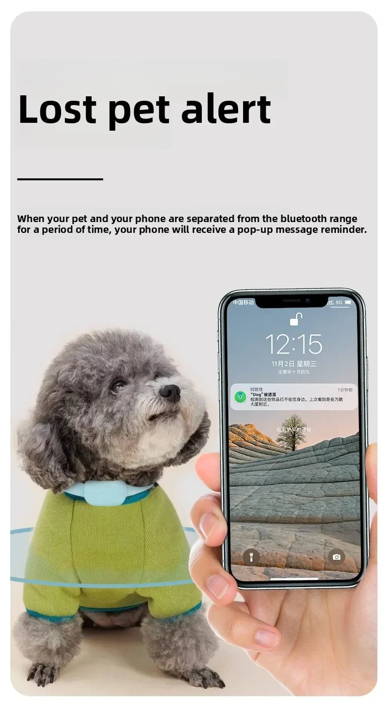 Apple Find My Mini Pet Collar Tracker — 90dB Alert for Cats & Dogs