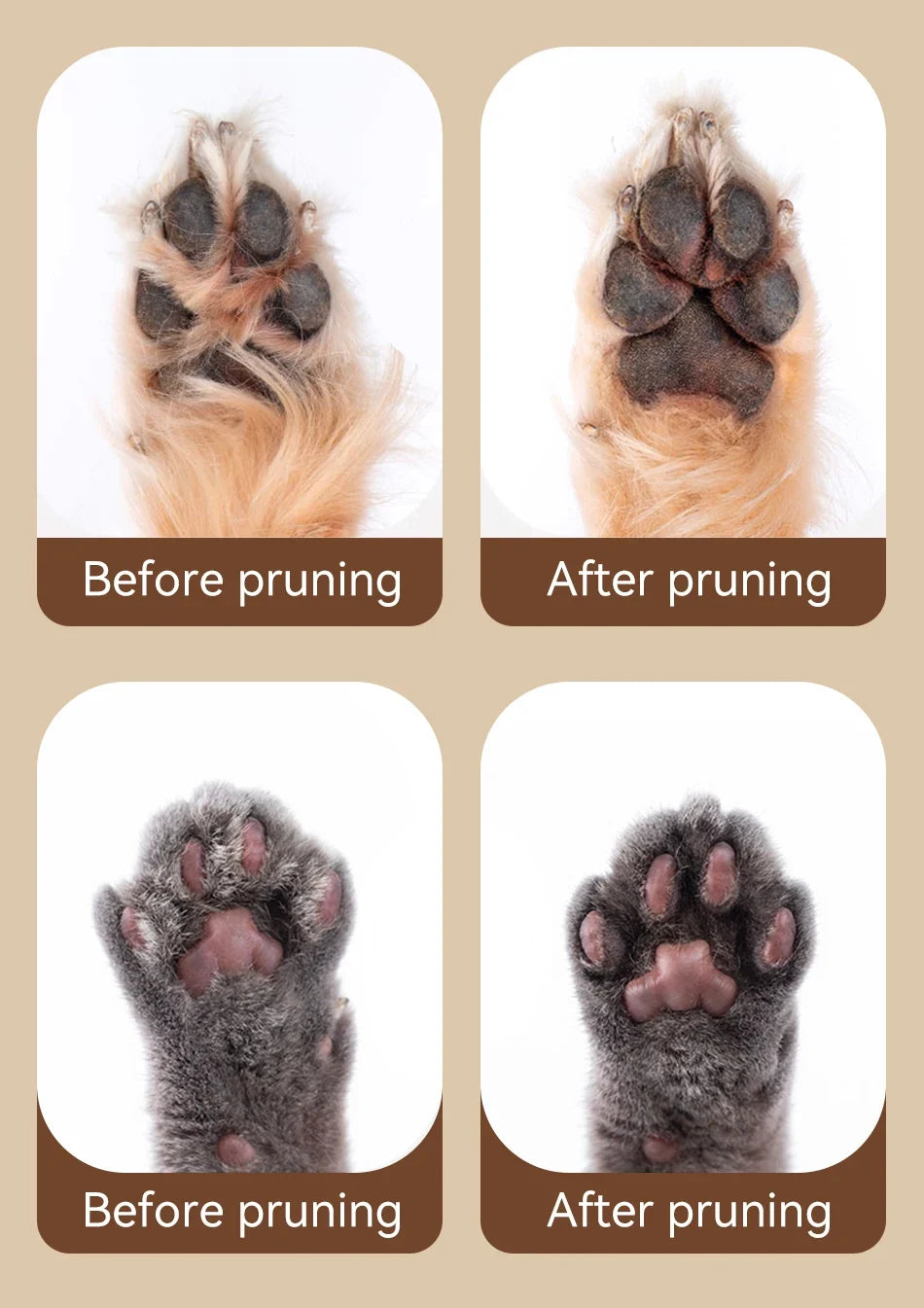 Professional Electric Pet Clipper with LED Light and Rechargeable Battery