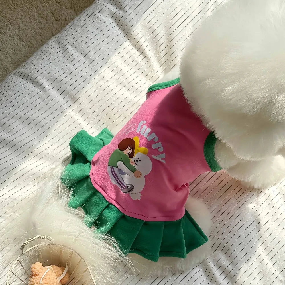 2-in-1 Cooling Slip Dress & Vest for Small Dogs & Cats | Breathable Summer Princess Skirt for Chihuahuas & Puppies