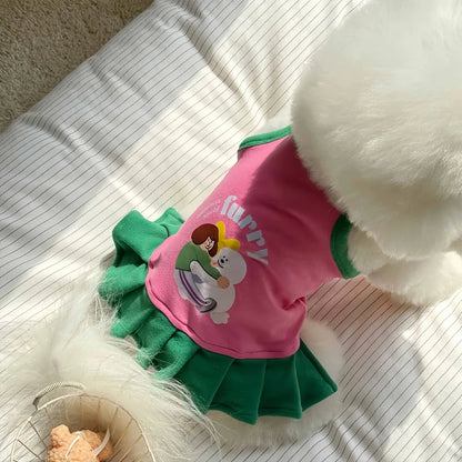 2-in-1 Cooling Slip Dress & Vest for Small Dogs & Cats | Breathable Summer Princess Skirt for Chihuahuas & Puppies